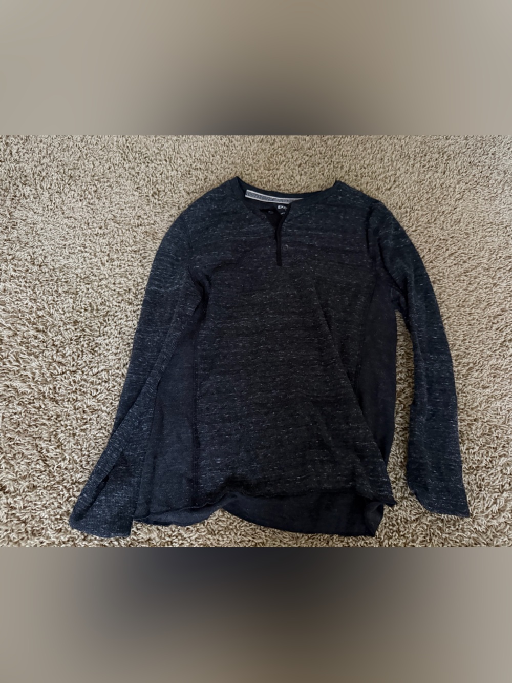 men’s express dark grey long sleeve